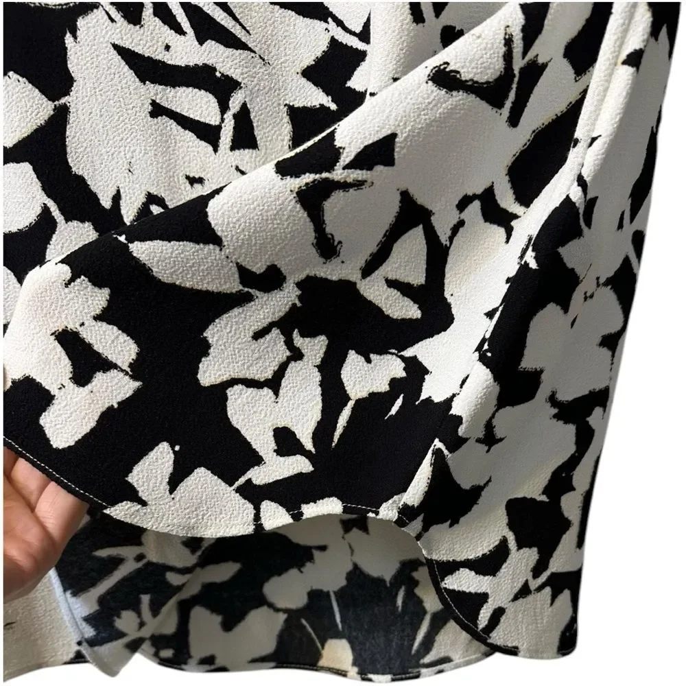 KATE SPADE Abstract Floral Print Top XS S 2 4